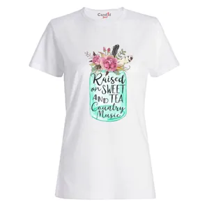 تی شرت آستین کوتاه زنانه کاندید اسپرت طرح گلدون مدل 46