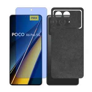Glass Together model blue cut Screen Protector Suitable for Xiaomi Poco X6 Pro Mobile Phone with Back cover sticker