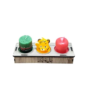 شمع دست ساز مدل هفت سین بسته 3 عددی