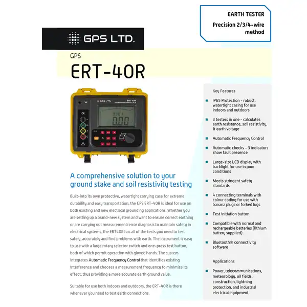 ارت سنج جی پی اس لیمیتد مدل ERT-40R