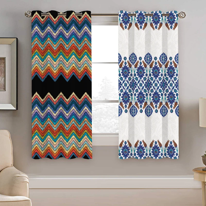 پرده نیروانا طرح سنتی مدل مخمل کد 5065 سایز 140×200 سانتی متر