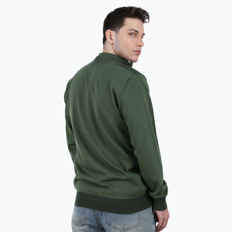 ژاکت مردانه پاتن جامه مدل زیپدار 336021020001999 رنگ سبز