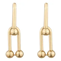 گوشواره کلیپسی طلا 18 عیار زنانه تاج مدل G340