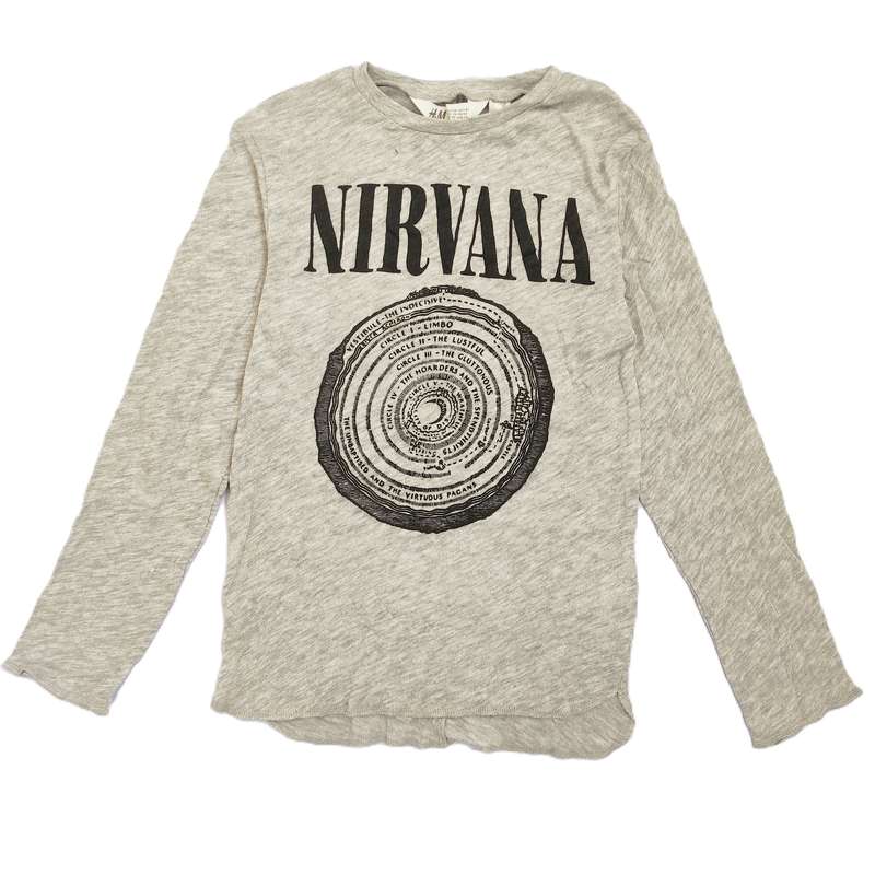 تی شرت آستین بلند دخترانه اچ اند ام مدل 7447