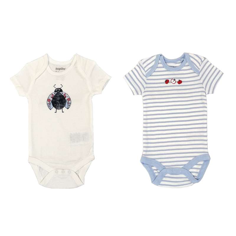 بادی آستین کوتاه نوزادی لوپیلو مدل 362203 مجموعه 2 عددی