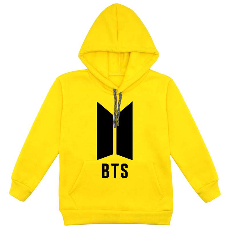 هودی پسرانه مدل بی تی اس کد F202 رنگ زرد