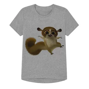 تی شرت آستین کوتاه پسرانه مدل سنجاب قهوه ای کد SH18 رنگ طوسی