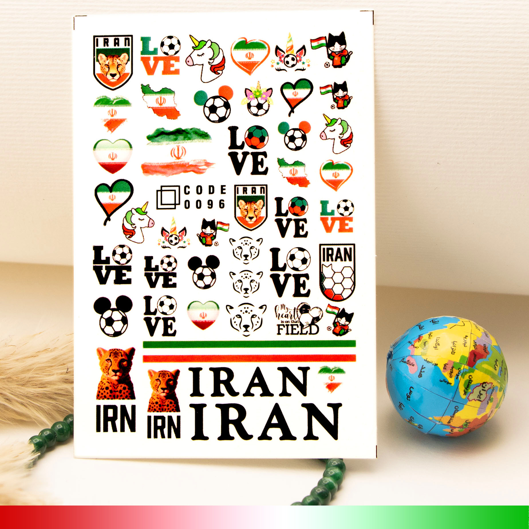 برچسب لنز ناخن مدل ایران کد 96