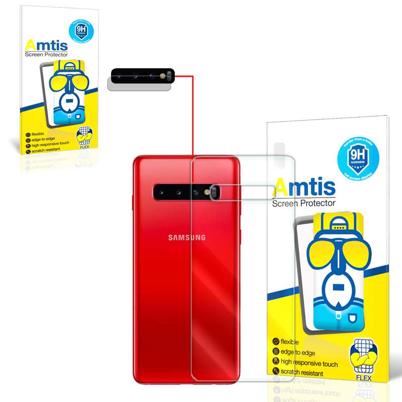 محافظ لنز دوربین امتیس مدل s10 مناسب برای گوشی موبایل سامسونگ GALAXY S10 به همراه محافظ پشت گوشی