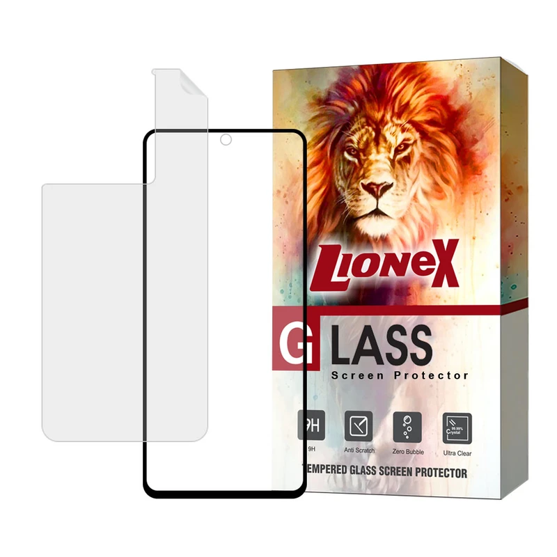 محافظ صفحه نمایش لایونکس مدل MCERAMNANOL مناسب برای گوشی موبایل شیائومی 13T / 13T Pro / K60 Ultra به همراه محافظ پشت گوشی