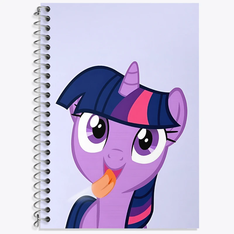 دفتر زبان 50 برگ خندالو مدل دو خط طرح توایلایت اسپارکل پونی کد N3273