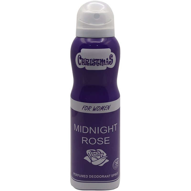 اسپری ضد تعریق زنانه کریسمس مدل MIDNIGHT ROSE حجم 150 میلی لیتر اسپری ضد تعریق زنانه کریسمس مدل MIDNIGHT ROSE حجم 150 میلی لیتر