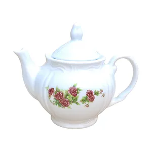 قوری مدل چهار ترک گل سرخی کد B1