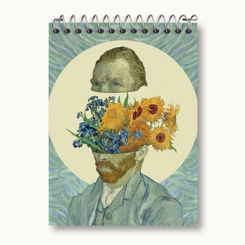 دفتر یادداشت 50 برگ خندالو مدل ونسان ونگوگ کد 25459