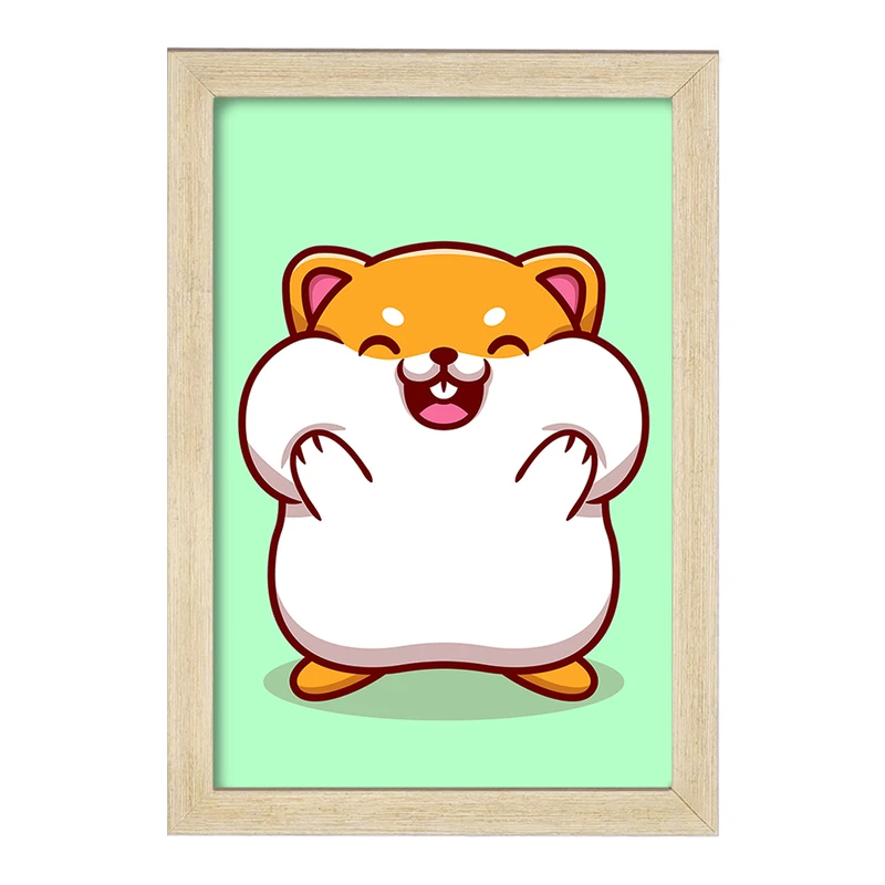 تابلو خندالو مدل حیوانات بامزه موش خرما  کد 25395