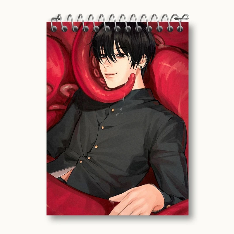 دفتر یادداشت 50 برگ خندالو مدل هایاکاوا انیمه مرد اره ای Chainsaw Man کد 17848