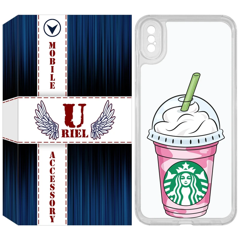 کاور یوریل مدل Clear کد 55 طرح استارباکس مناسب برای گوشی موبایل اپل iPhone XS Max