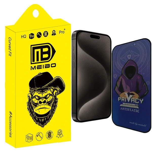 محافظ صفحه نمایش حریم شخصی میبو مدل Antistatic Safion مناسب برای گوشی موبایل اپل IPhone 15 Pro max