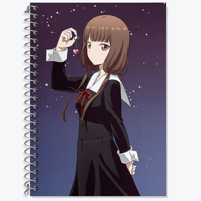 دفتر زبان 50 برگ خندالو مدل سه خط طرح ماکی شیجو انیمه کاگویا ساما کد 15980