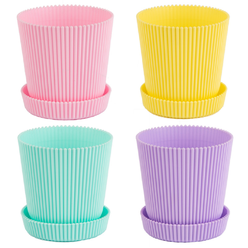 گلدان آیماپلاست مدل پلاستیکی 11 مجموعه 4 عددی