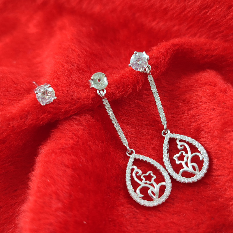 نیم ست نقره زنانه مدل تایلندی کد NG1850