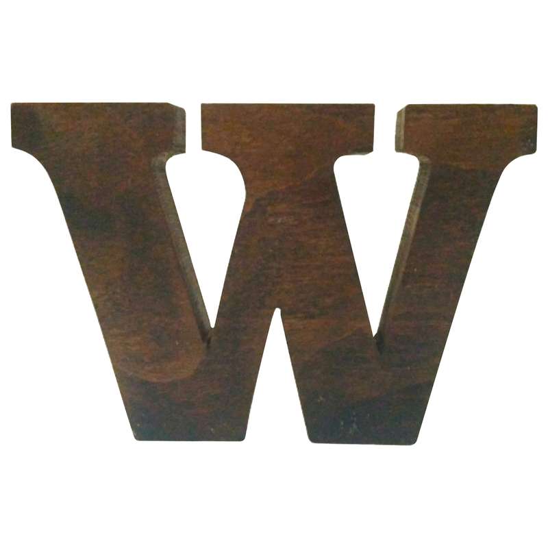 دکوری مدل حرف W چوبی