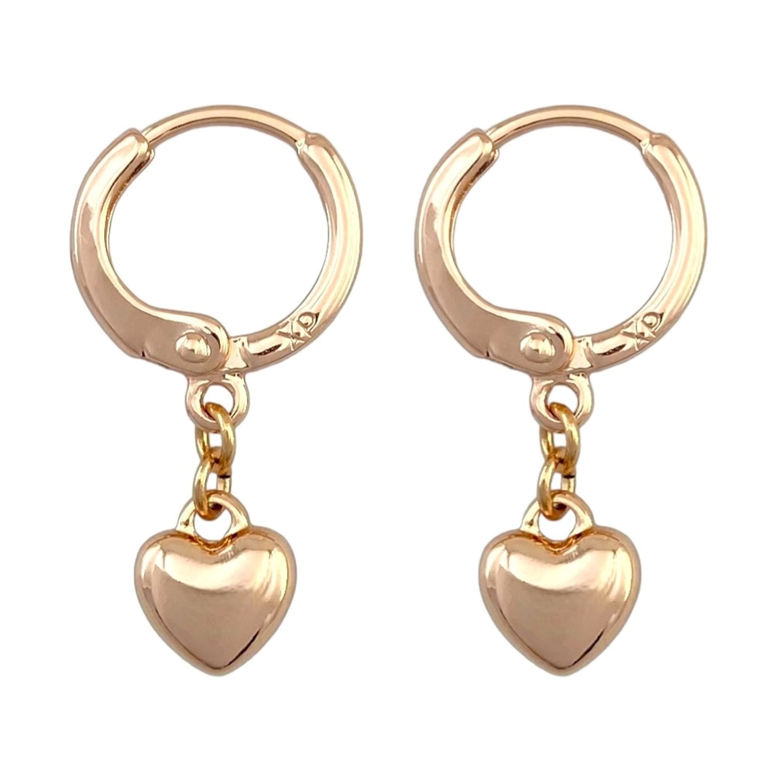 گوشواره زنانه ژوپینگ مدل قلب کد E4129 -  - 1
