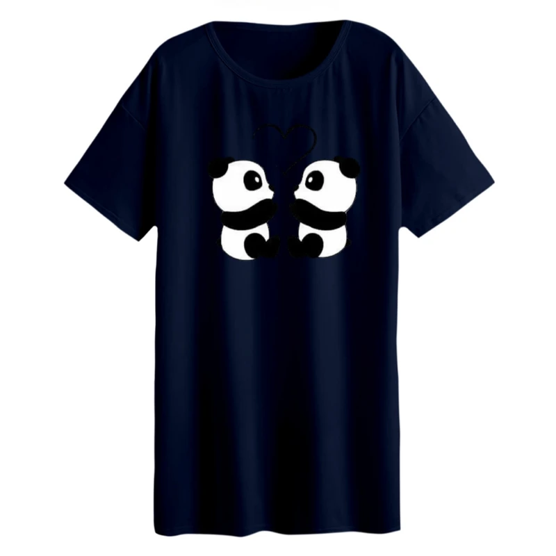 تی شرت لانگ زنانه مدل پاندا عاشق