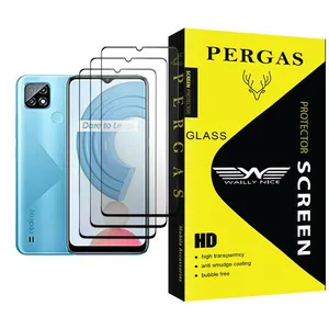 Waily Nice Pergas Glass MIX003 Screen Protector For Realme C21 Pack Of 3