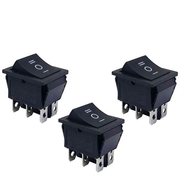 کلید راکر مدل 6PIN KCD4 بسته 3 عددی