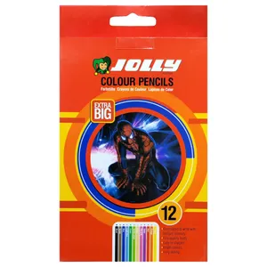 مداد رنگی 12 رنگ جولی مدل JUMBO طرح اسپایدرمن