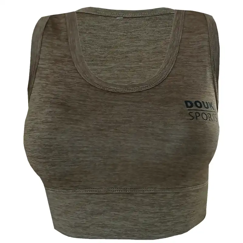 نیم تنه ورزشی زنانه دوک مدل کاپ دار رنگ قهوه ای