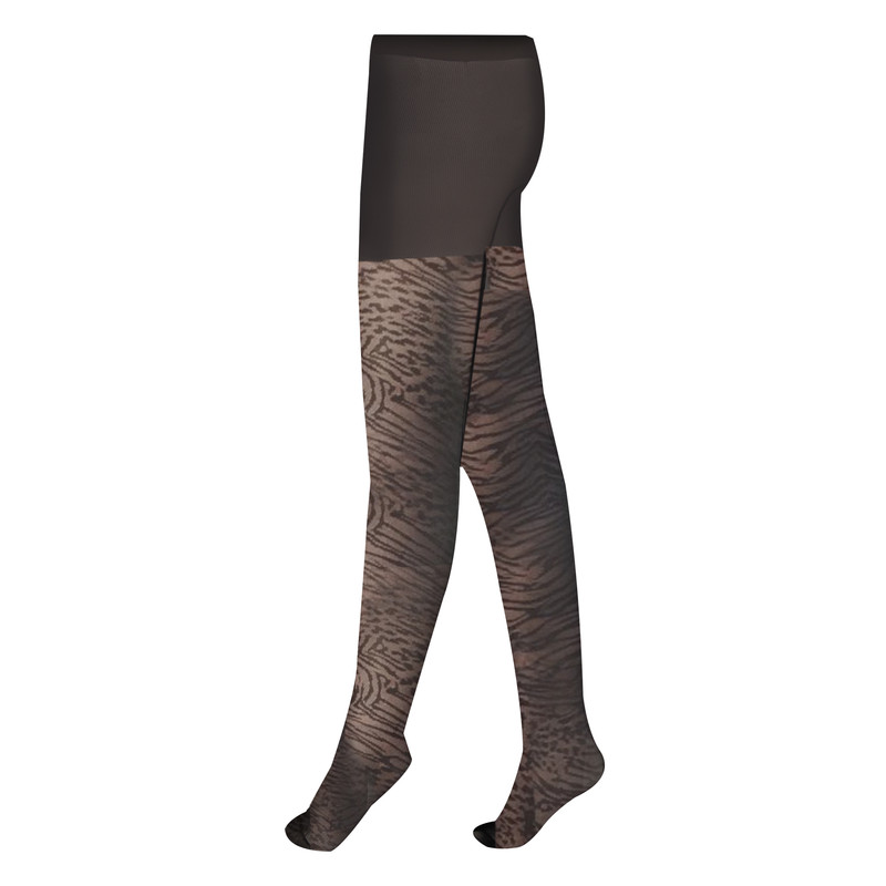 جوراب شلواری زنانه اسمارا مدل پلنگی 50 DEN - nero SM_33