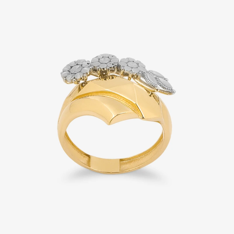 انگشتر طلا 18 عیار زنانه گلدم مدل R353003