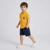 ست پولوشرت آستین کوتاه و شلوارک پسرانه وان بای وان مدل پیروز 