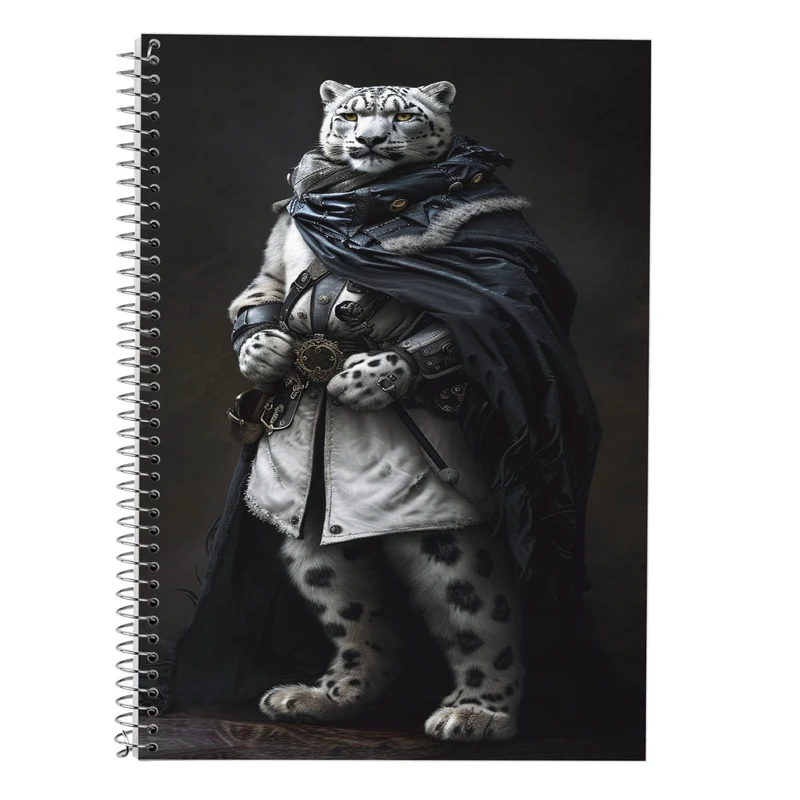 دفتر زبان 50 برگ مدوپد مدل سه خط طرح حیوانات جنگجو کد DF14858