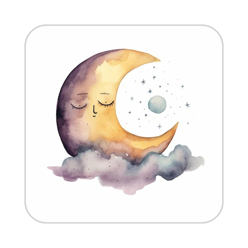 زیر لیوانی کاکتی طرح ماه و ستاره مدل mp52882