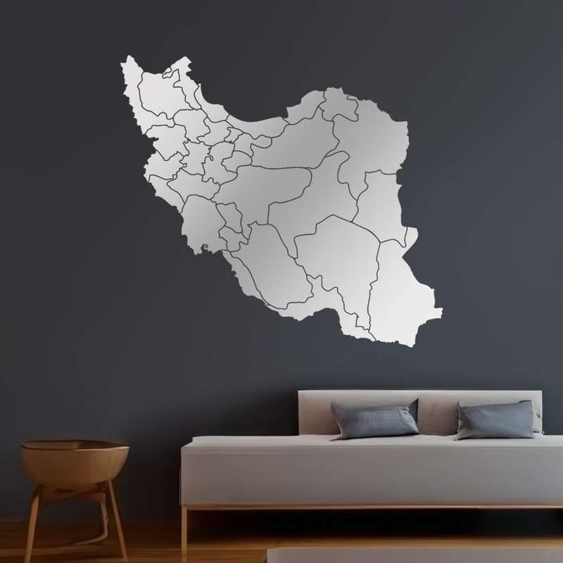 آینه پلکسی گلس مدل نقشه ایران کد N135 مجموعه 32 عددی