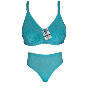 ست شورت و سوتین زنانه مدل گیپور فنردار غزل کد 810