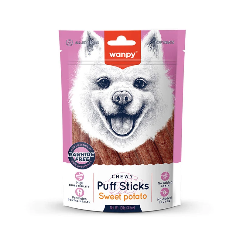 تشویقی سگ ونپی مدل Chewy Puff Stick طعم سیبزمینی وزن 100 گرم