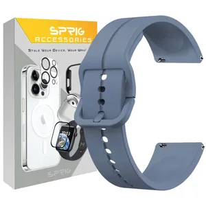 بند اسپریگ مدل Silic slick مناسب برای ساعت هوشمند سامسونگ Galaxy Watch 4/5/6/7/FE size 40/43/44/46/47mm