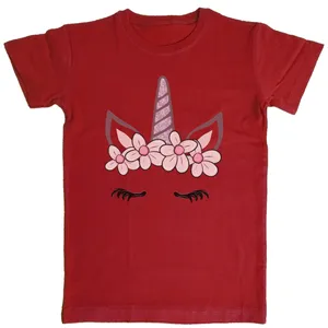 تی شرت بچگانه مدل جیب یونیکورن پونی تمام پنبه تریکو
