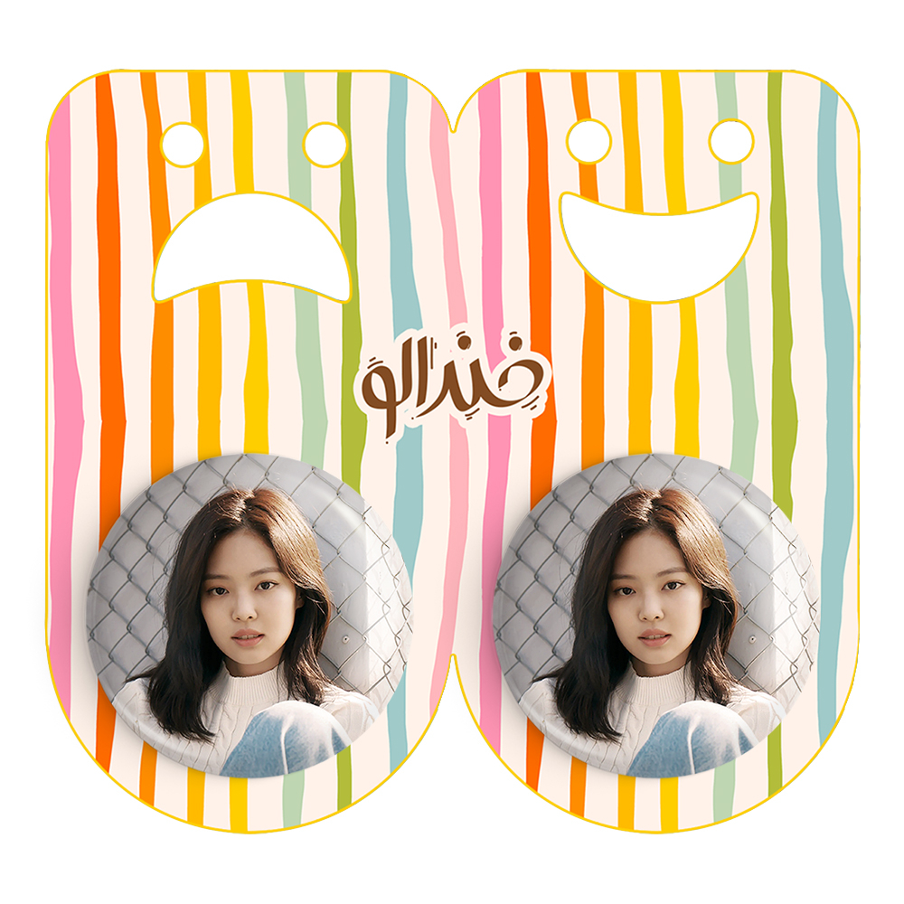 پیکسل خندالو مدل جنی بلک پینک کد 14053 به همراه مگنت