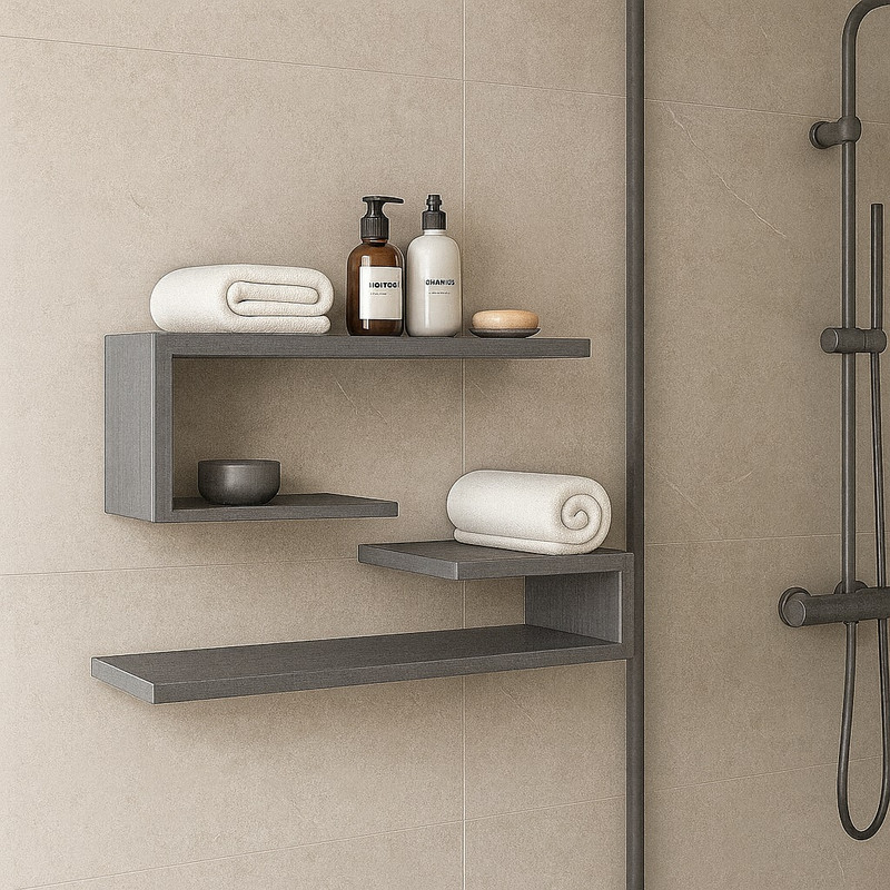 شلف دیواری سایا کابینت مدل ضدآب کد S108 بسته 2 عددی
