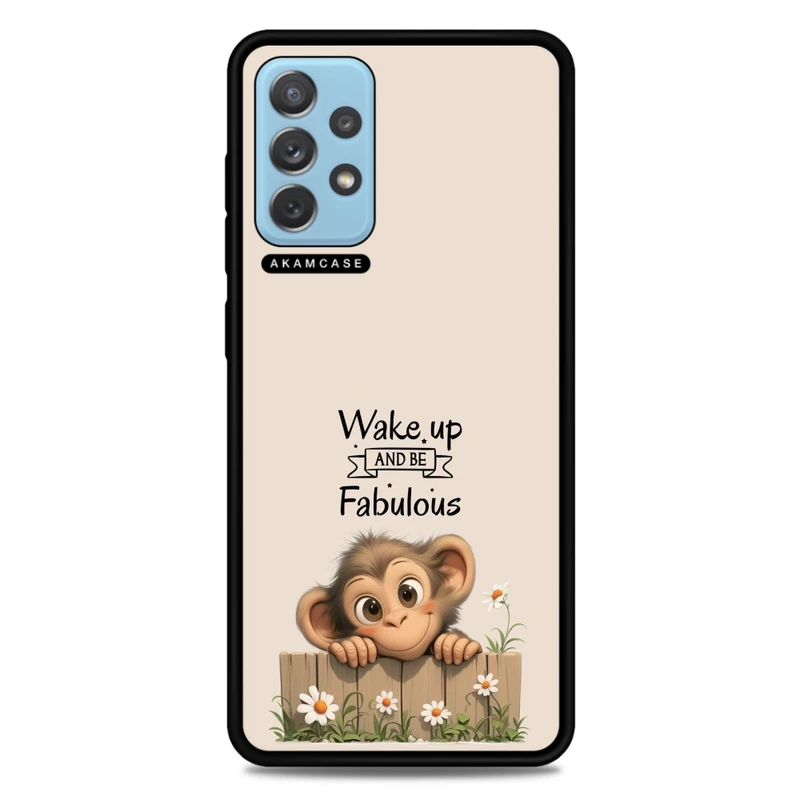 کاور آکام مدل AMC-WSGA72-ANIMALS QOUTES-26 مناسب برای گوشی موبایل سامسونگ Galaxy A72