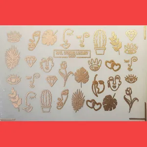 استیکر طراحی ناخن مدل برگ های هاوایی کدmt27