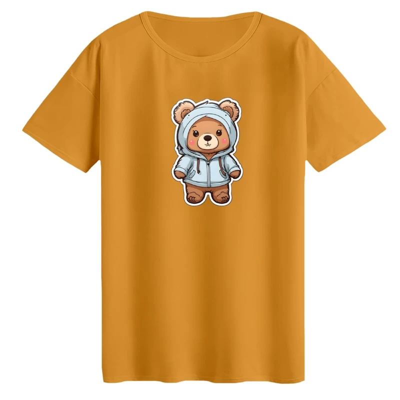 تی‌شرت لانگ آستین کوتاه زنانه مدل تدی کد 03