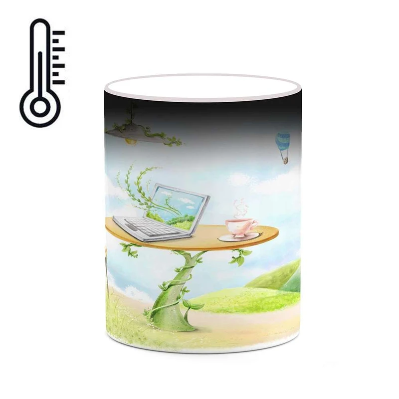 ماگ حرارتی کاکتی مدل دنیای فانتزی کد mgh18644