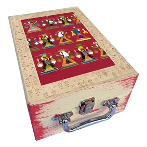   جعبه هدیه چوبی مدل چمدان بهاری کد WS602