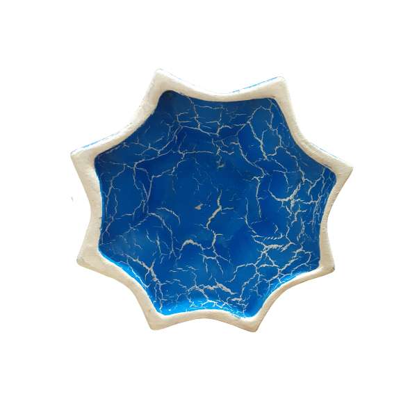 ظرف سفالی مدل حوض ماهی طرح ستاره کد MH21